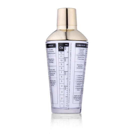 Alpina cocktailshaker glas met rvs deksel 480ml