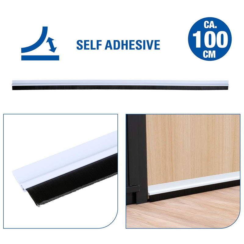 Afbeelding laden in galerijviewer, Kinzo tochtstrip borstel wit 100x3,7cm
