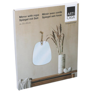Articasa wandspiegel met touw 30x25cm