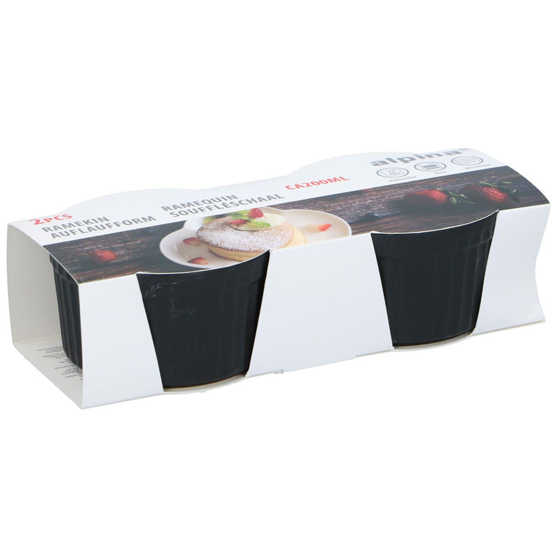Afbeelding laden in galerijviewer, Alpina mini ovenschaal zwart 2 stuks

