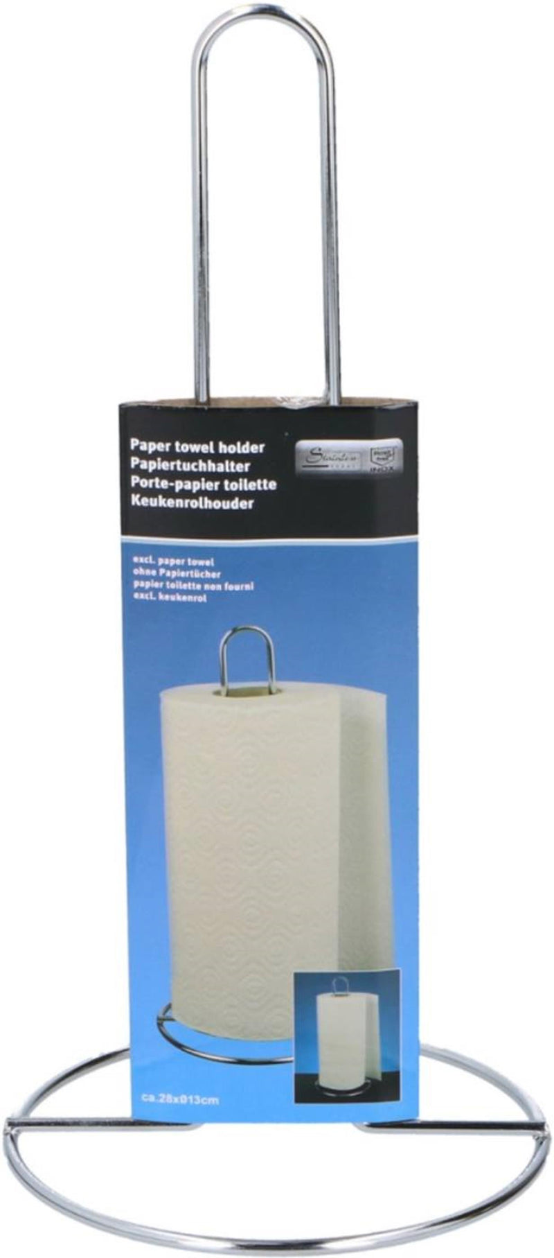 Afbeelding laden in galerijviewer, Basic keukenrolhouder staand rvs 28cm
