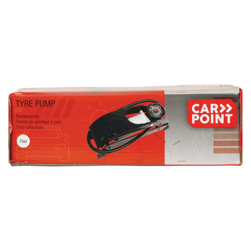 Afbeelding laden in galerijviewer, Carpoint Voetpomp met manometer 4 bar staal zwart
