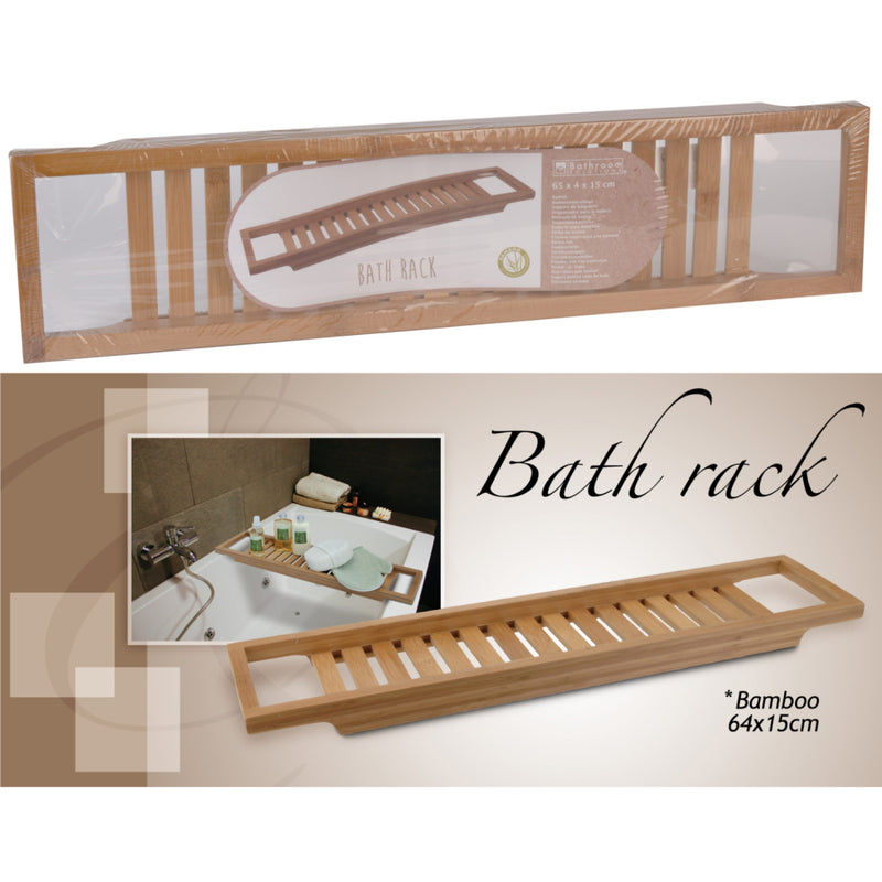 Afbeelding laden in galerijviewer, Bathroom solutions bamboe badrek 64x15 cm
