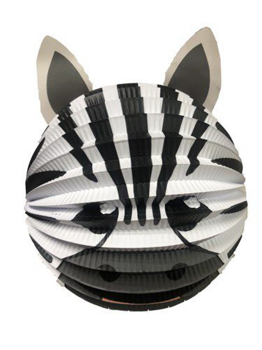 Lampion bol 20cm - zebra