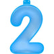 Basic opblaasbaar cijfer 2 blauw 35cm