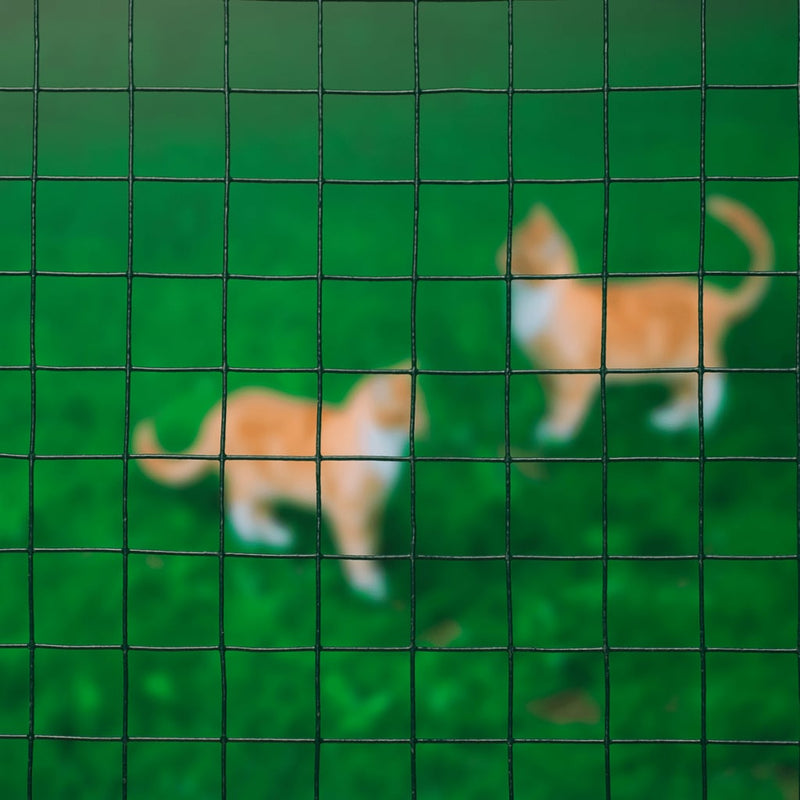 Afbeelding laden in galerijviewer, Nature gaas vierkant 1x5 m 25 mm kunststof gecoat staal groen
