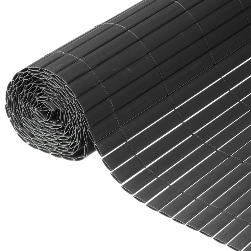 Afbeelding laden in galerijviewer, Nature tuinscherm dubbelzijdig 1x3 m pvc antraciet
