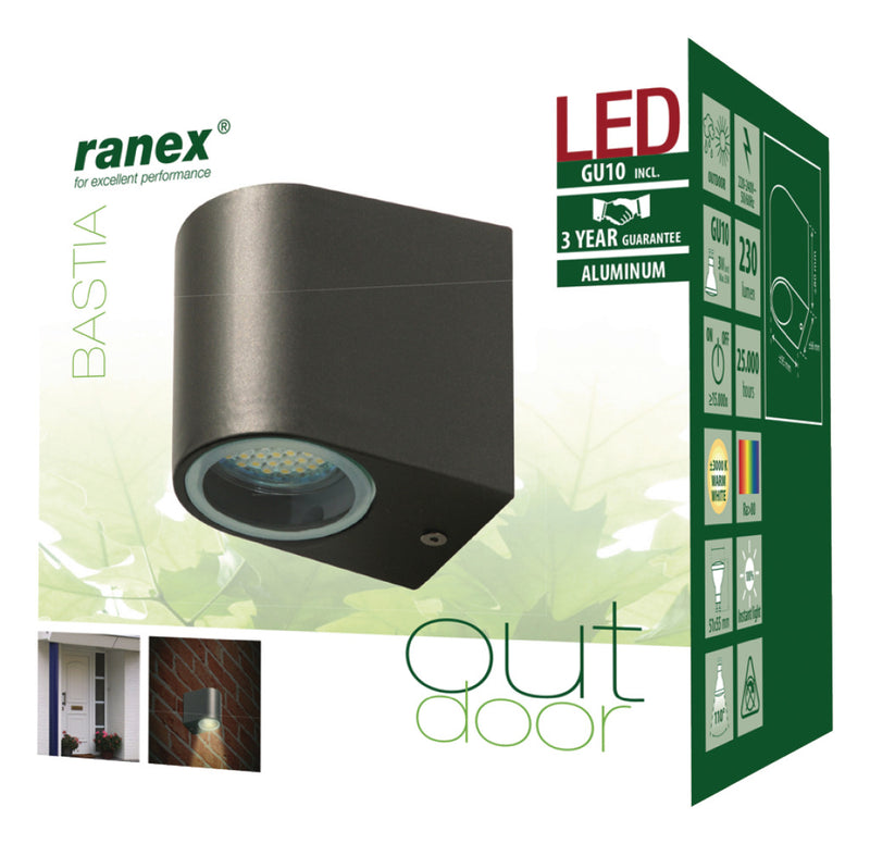 Afbeelding laden in galerijviewer, Ranex ra-5000332 led buitenwandlamp van roestvrijstaal
