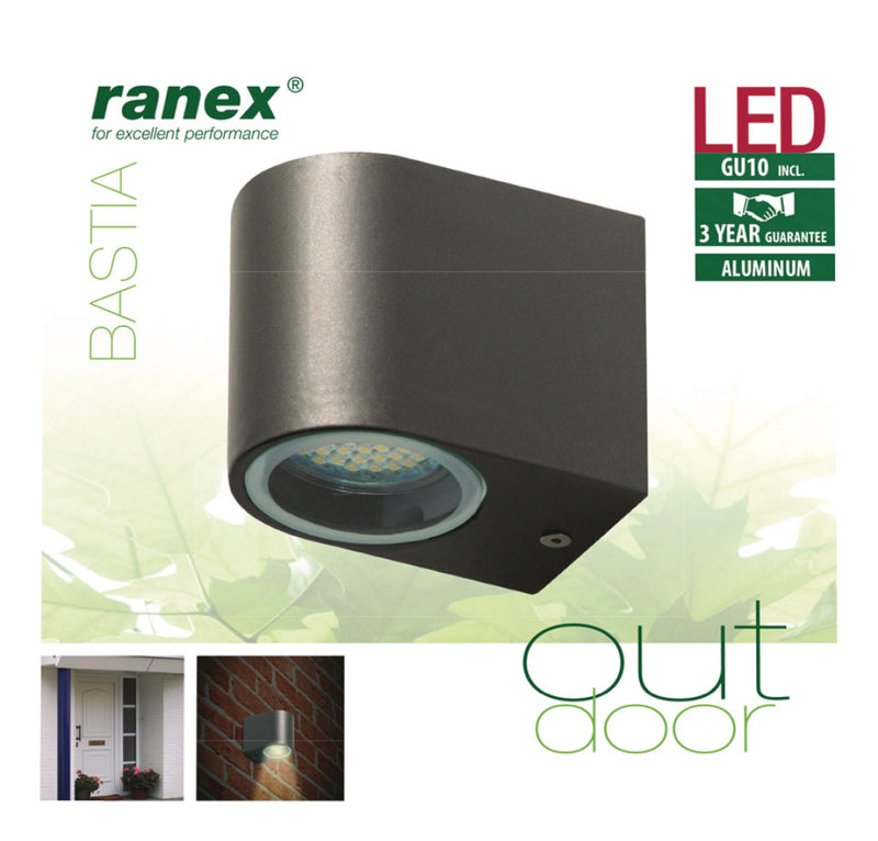 Afbeelding laden in galerijviewer, Ranex ra-5000332 led buitenwandlamp van roestvrijstaal
