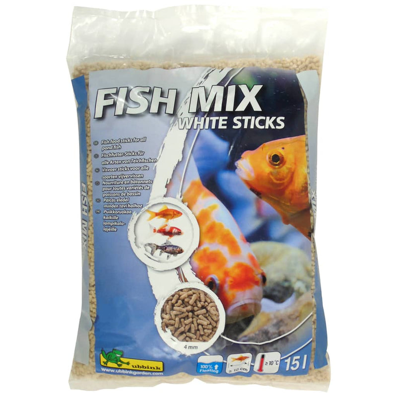 Afbeelding laden in galerijviewer, Ubbink visvoer fish mix white sticks 4 mm 15 l
