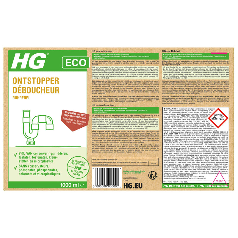 Afbeelding laden in galerijviewer, Hg eco ontstopper 1l
