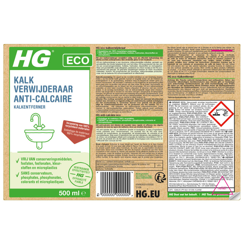 Afbeelding laden in galerijviewer, Hg eco kalkverwijderaar 500 ml
