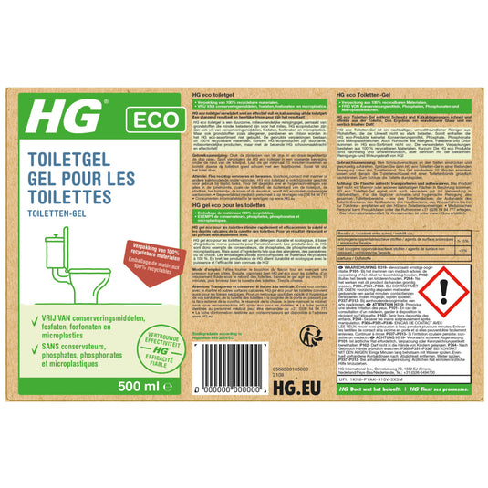Hg eco toiletgel 500ml flacon