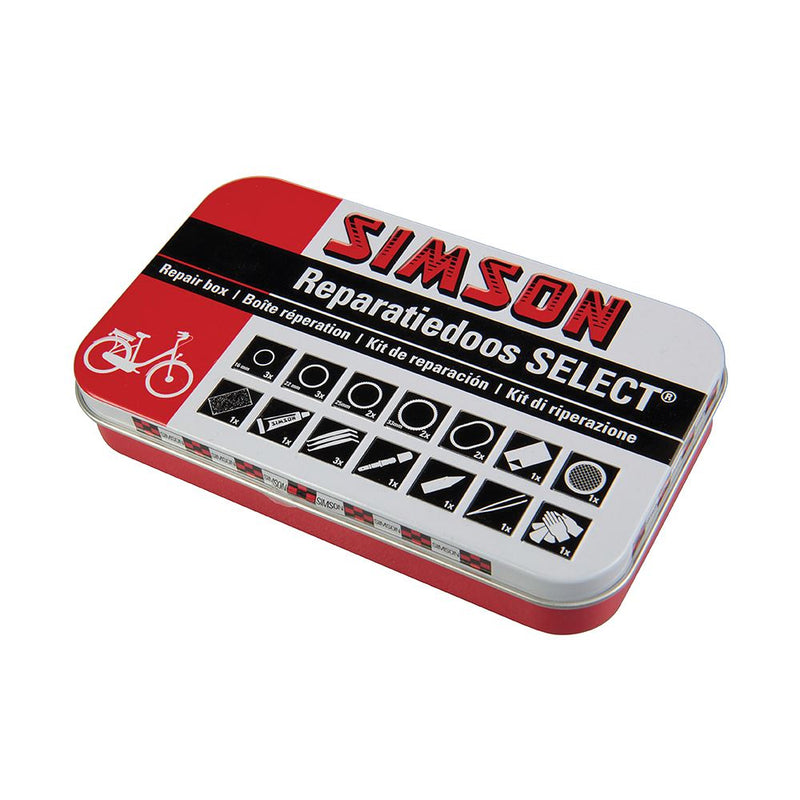 Afbeelding laden in galerijviewer, reparatiedoos Select 12,5 cm aluminium rood wit 23-delig
