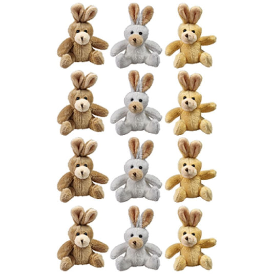 Knuffels konijntjes 3 ass. 12 cm. (in po