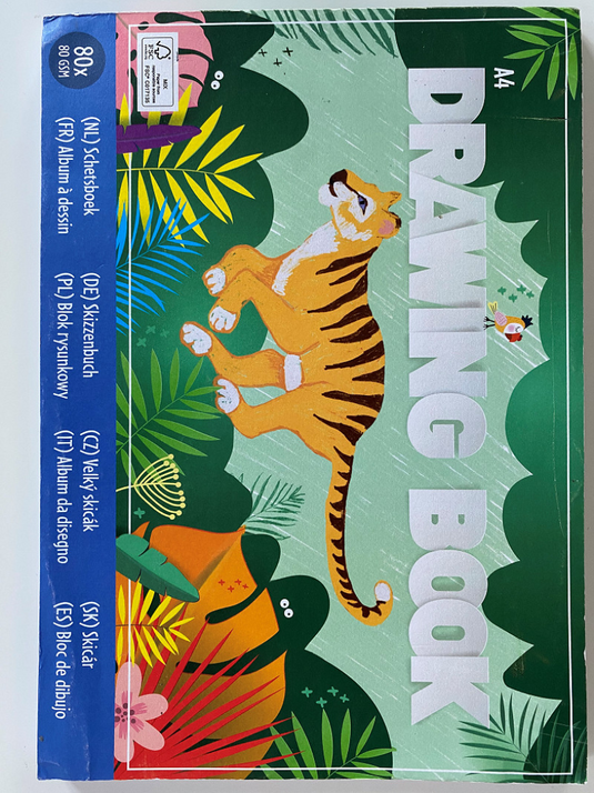 Schetsboek a4 jungle 80 vel 80 grams