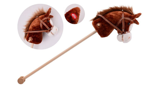 Johntoy stokpaard met geluid, 3 kleuren assorti. | 3 stuks