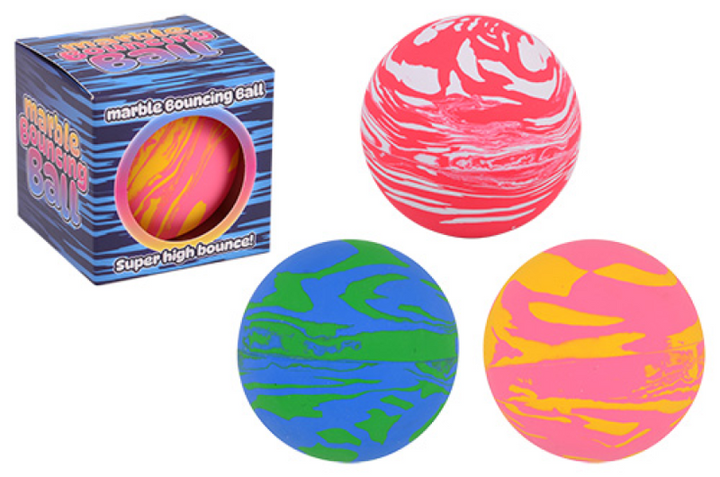 Afbeelding laden in galerijviewer, Johntoy marmer stuiter bal hol in doos 6cm - 3 assorti

