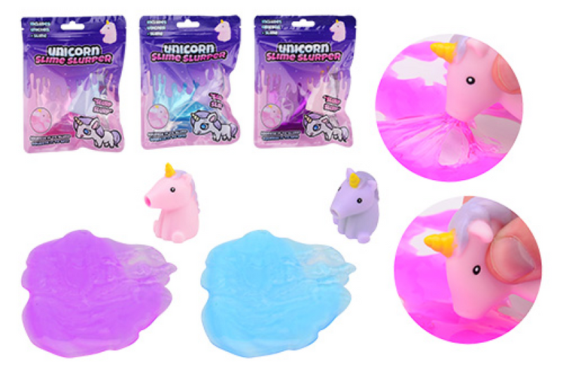 Afbeelding laden in galerijviewer, Johntoy eenhoorn slime slurpers 3 assorti
