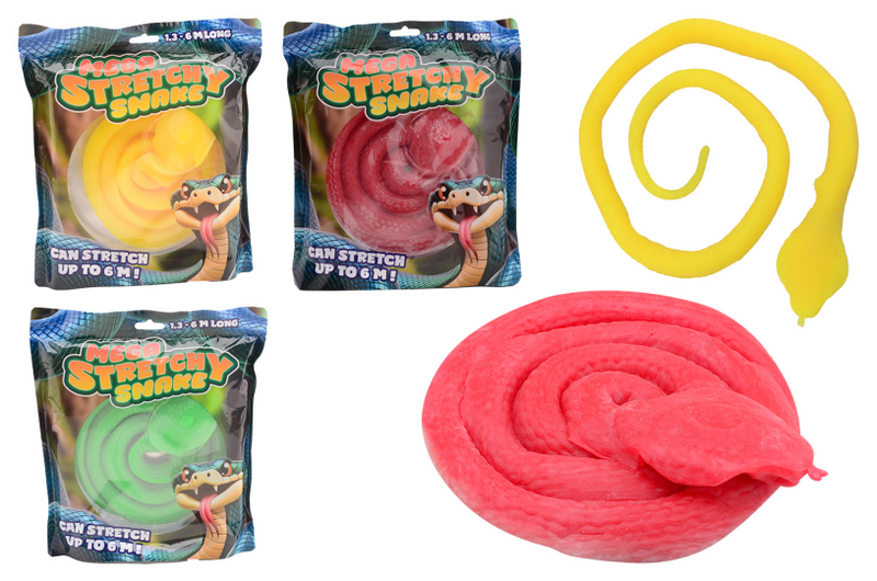 Afbeelding laden in galerijviewer, Johntoy mega stretch slang 130 cm in foilbag, 3 assorti
