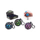 Johntoy zeshoekige squeeze glitter bal sleutelhanger, 3 assorti