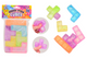 Johntoy slow rise puzzel kubussen in zak, 7 stuks
