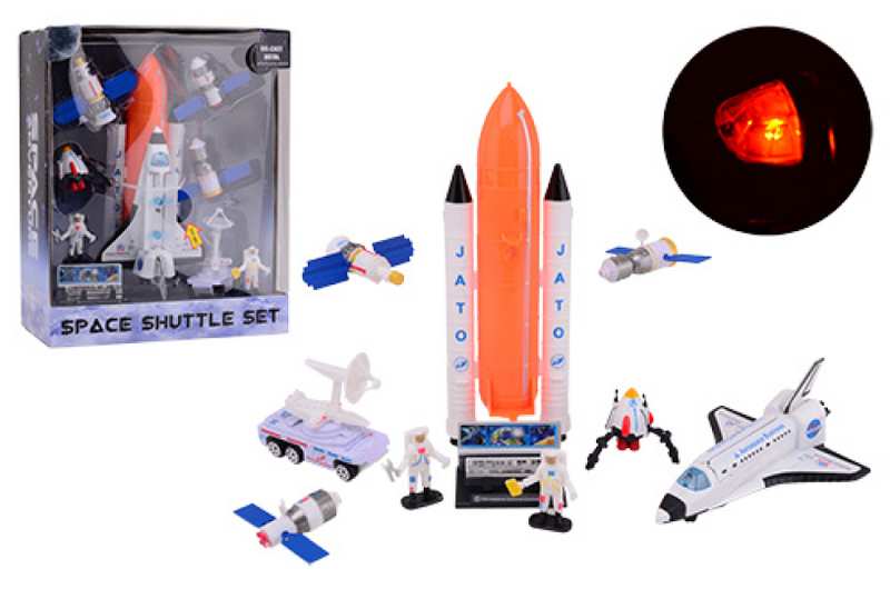 Afbeelding laden in galerijviewer, Johntoy space shuttle speelset groot met licht en geluid
