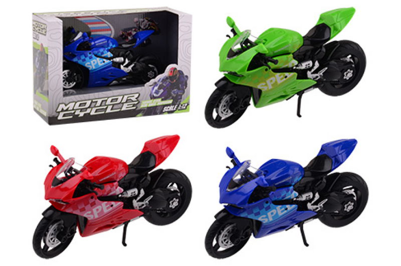 Afbeelding laden in galerijviewer, Johntoy race motorfiets in doos 3 assorti
