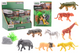 Johntoy animal world - wilde dieren speelset 10-delig op kaart