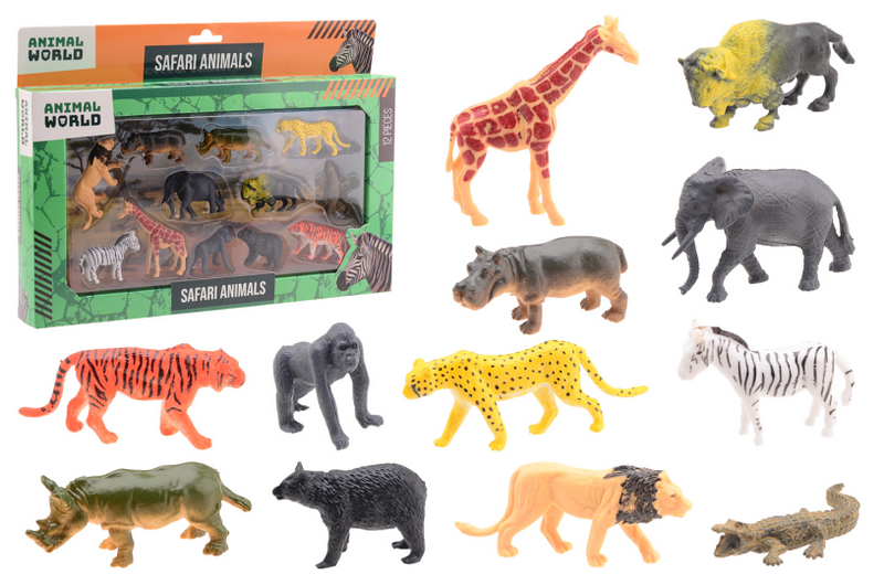 Afbeelding laden in galerijviewer, Johntoy wilde dieren speelset - animal world 12-delig speelgoed.
