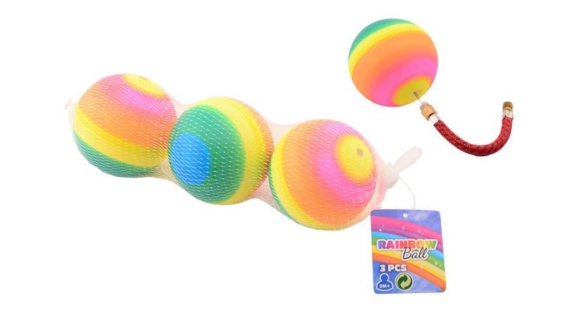 Afbeelding laden in galerijviewer, Johntoy regenboogballen 3 stuks in net. 8 cm. 3+
