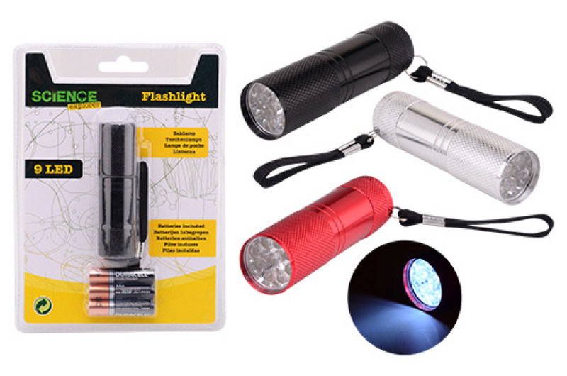 Afbeelding laden in galerijviewer, Johntoy science explorer zaklamp op blister - 3 assorti
