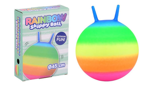 Johntoy outdoor fun regenboog skippybal 45 cm. 3