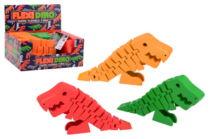 Johntoy dinosaurus speelgoed flexibele t-rex 21 cm multicolor.