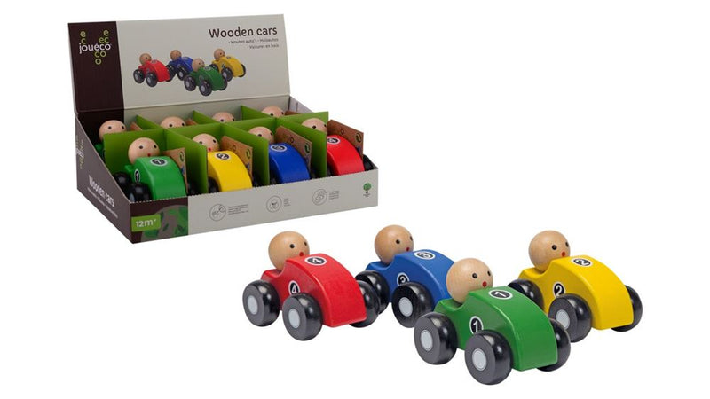 Afbeelding laden in galerijviewer, Houten auto's. 4 assortie. 3+ | 8 stuks
