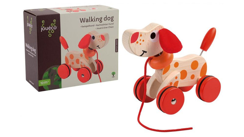 Afbeelding laden in galerijviewer, Joueco houten kwispel hondje
