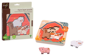 Joueco - boerderij puzzel met lagen