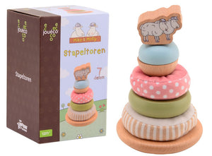 Johntoy mike molly stapeltoren met zachte ringen