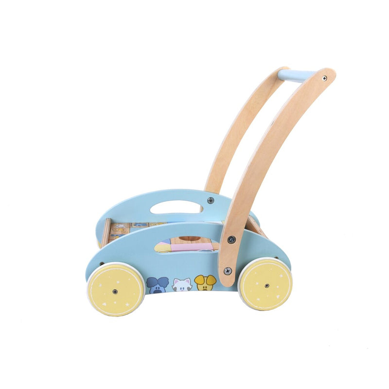 Afbeelding laden in galerijviewer, Rubo toys woezel en pip houten blokkenkar 27x35x36 cm
