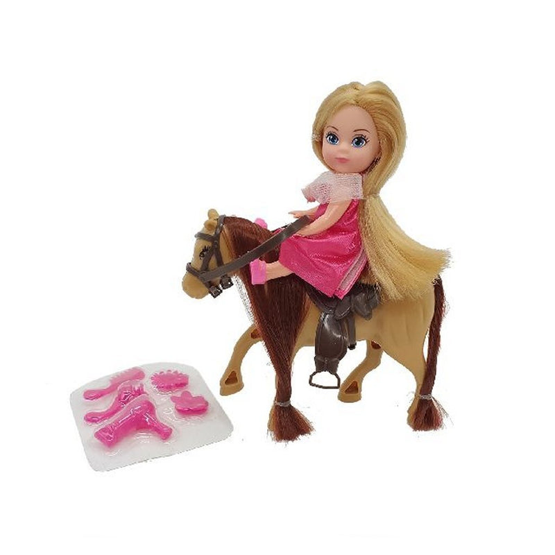 Afbeelding laden in galerijviewer, Basic calleigh mini paard met pop + accessoires
