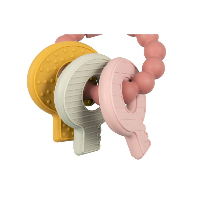 Afbeelding laden in galerijviewer, Little dutch bijtring silicone sleutelbos roze
