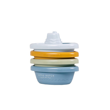 Rubo toys little dutch bad bootjes blauw - badspeeltjes - 4 kleuren - opstapelen - vanaf 18 maanden