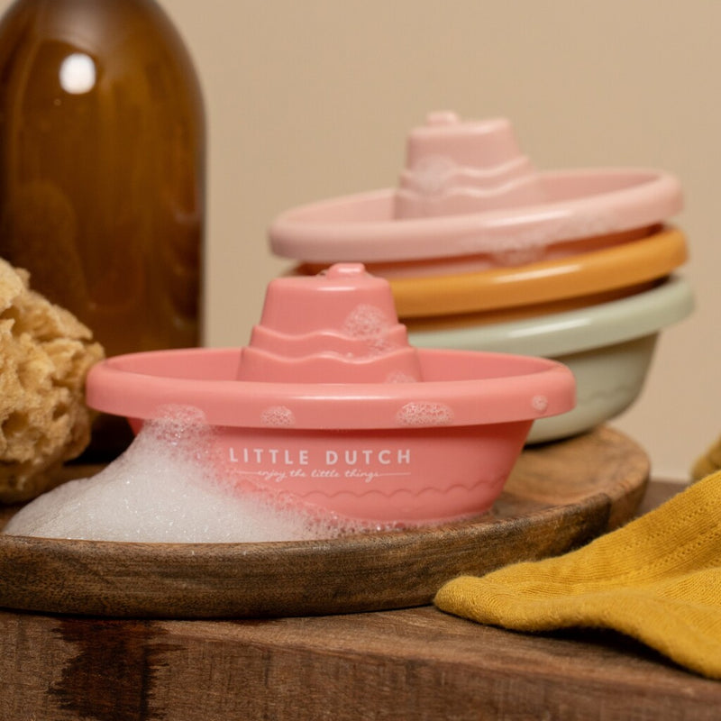Afbeelding laden in galerijviewer, Little dutch 4 bad bootjes set roze
