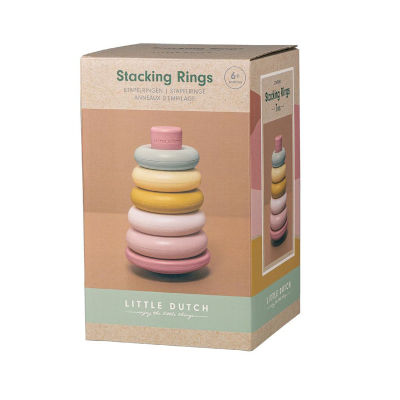 Afbeelding laden in galerijviewer, Rubo toys little dutch stapelringen roze
