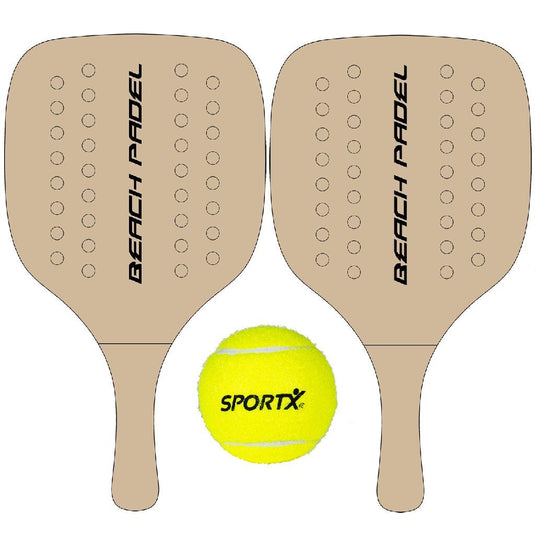 Summertime houten beach padel set