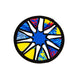 Summertime soft frisbee 25 cm geel blauw