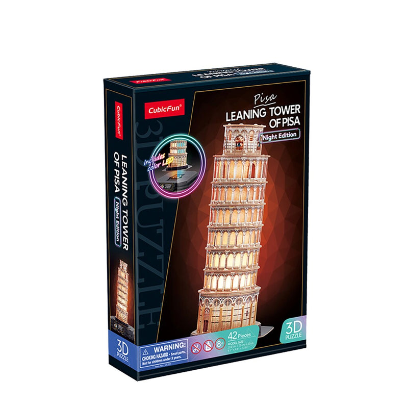 Afbeelding laden in galerijviewer, Cubic fun 3d puzzel pisa + licht 42 stukjes
