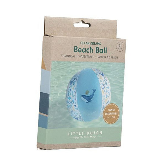 Little dutch strandbal blauw 35 cm ocean dreams