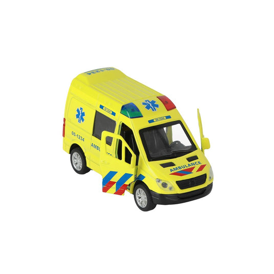 112 pull-back ambulance bus 1:34 + licht en geluid