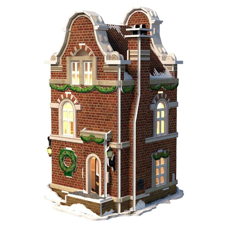 Afbeelding laden in galerijviewer, Cubic fun 3d puzzel hollands huisje winter kaaswinkel + licht 60 stukjes
